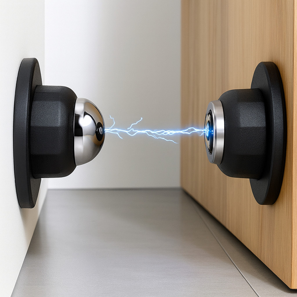 Prendedor Fixador Trava Porta inox Magnético Adesivo Inox