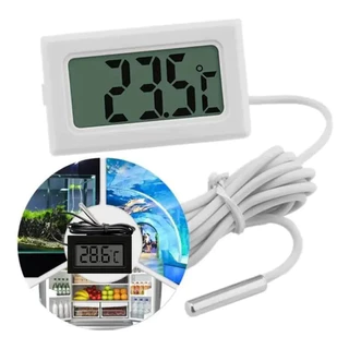 Termômetro Digital Freezer Geladeira Aquário Chocadeira Preto