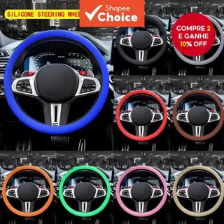 Capa De Silicone Para Volante De Carro , Verão , Universal , Elástica , Textura Macia , Multicolorida , Decoração Automá em Oferta na Shopee