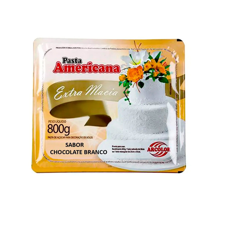 Pasta Americana Sabor Chocolate Branco - 800g - 1 unidade - 