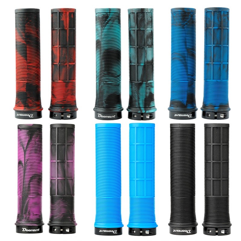 Deemount TPR Apertos De Guiador De Bicicleta Anti-skid Barra Final Confortável Sensação De Mão MTB Resto De Absorção De 