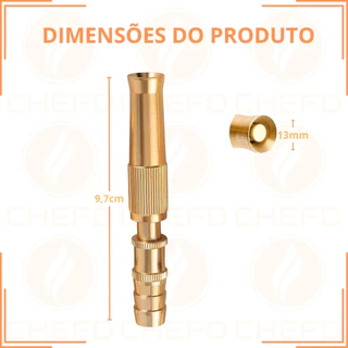 Bico Dourado para Jardim com Ajuste de Pulverização e Fluxo em Oferta na Shopee
