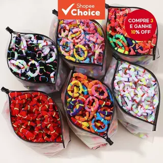 60 Peças Elásticos De Cabelo Coloridos Para Crianças Meninas Suportes De Rabo De Cavalo Conjunto De Laços em Oferta na Shopee