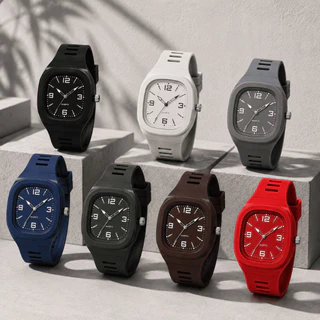 Relógio Masculino Casual Preto Quartz Pulseira Silicone Confortável