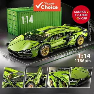 1 : 14 Blocos De Construção Moc Cidade Velocidade Carro Luxo Veículo Corrida Com Super Corredores Tijolos Brinquedos em Oferta na Shopee