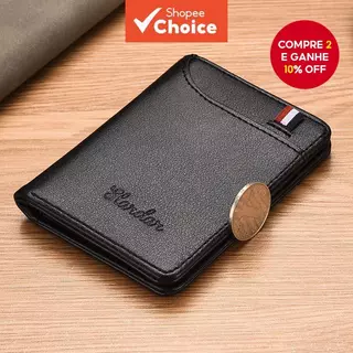 Carteira Vertical Fina Para Homens-Porta-Cartões Ultrafino Com Bloqueio De RFID ​ em Oferta na Shopee