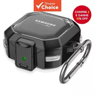 Capa Transparente À Prova De Choque Para Samsung Buds FE/2 Pro-Trava Segura E Chaveiro em Oferta na Shopee