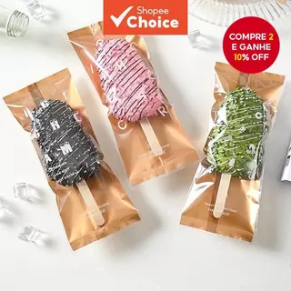 Saco De Embalagem De Sorvete 100pcs 8x19cm Tamanho Menglong Vara De Madeira Vedação De Máquina De Plástico Caseiro Domés em Oferta na Shopee
