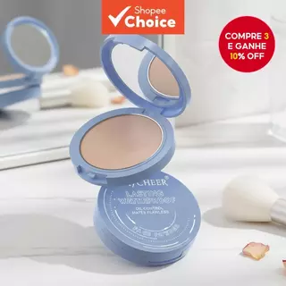 Pó Facial Matte de Longa Duração Controle de Oleosidade Maquiagem à Prova d'Água Com Espelho e Puff [Suave, Leve] em Oferta na Shopee