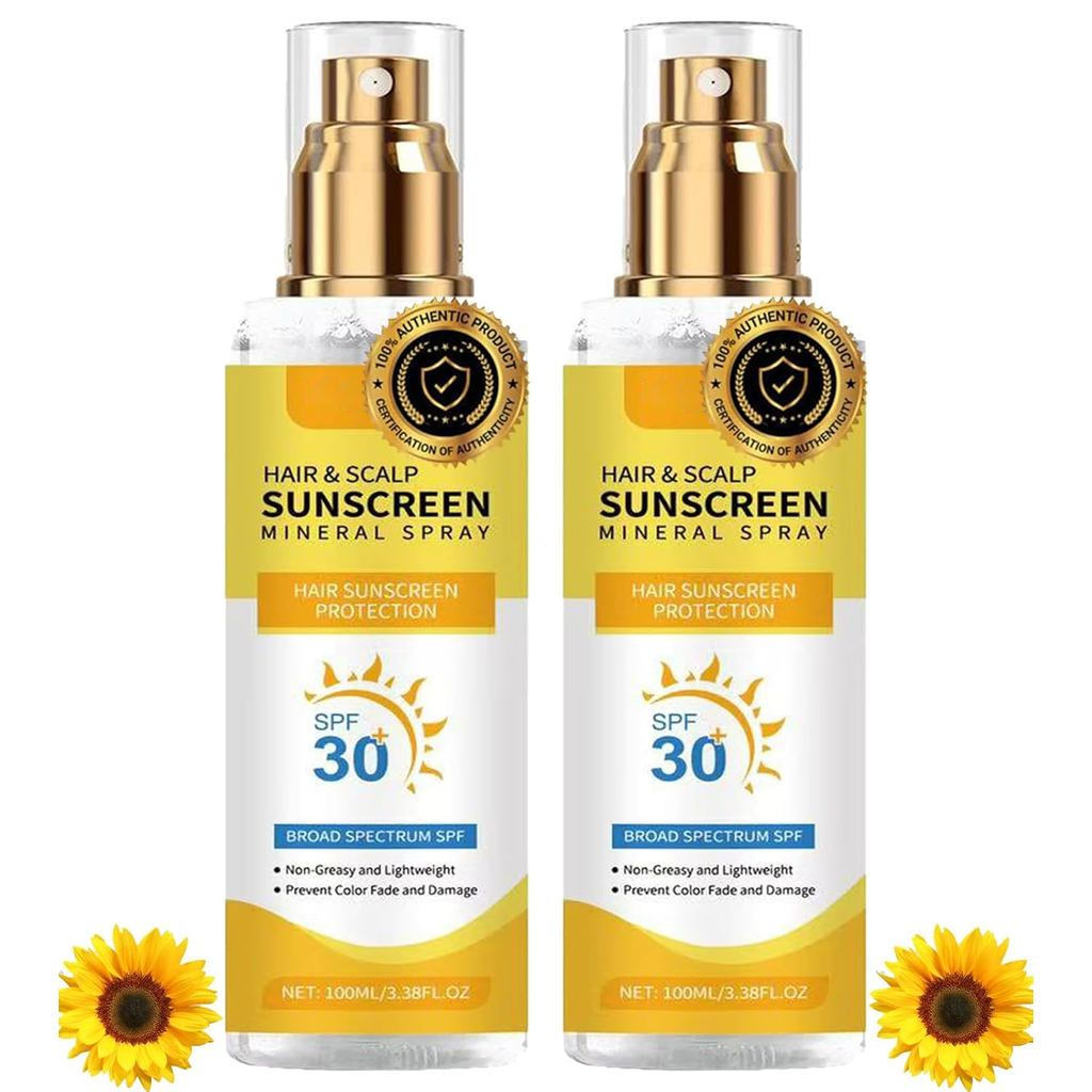 Spray de Protetor Solar FPS30 para Cabelo e Couro Cabeludo, Bloqueador ...