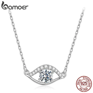 Bamoer 925 Prata Esterlina Moissanite Colar Olho Do Diabo Jóias Presente Feminino em Oferta na Shopee