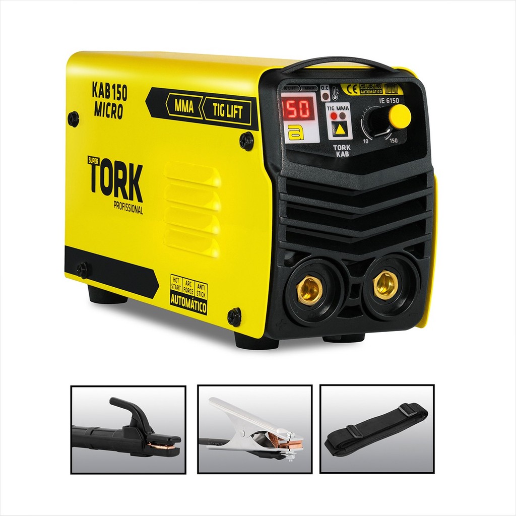 Máquina Solda Inversora Kab150 Micro Mma Tig Lift 220v Tork | Shopee Brasil