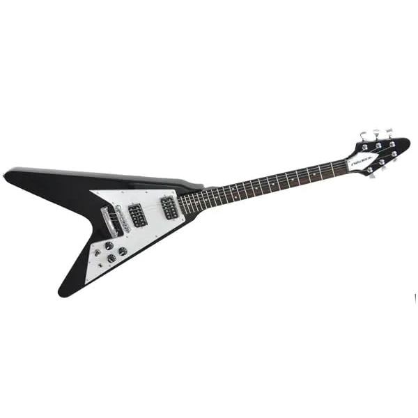 PLAYTECH Electric Guitar Flying V Type with 2 Humbucker Pickups