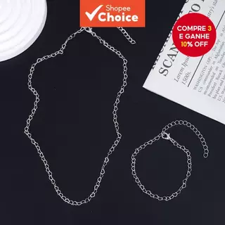 Conjunto De Joias De Pulseira De Colar De Coração Elegante Para Mulheres , Presente Românticas De Uso Diário