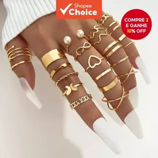 222 PCs Heart Cross Pearl Butterfly Anéis De Dedo De Borboleta Coração Cruzado Mulheres Jóias Geométricas Vintage Gift em Oferta na Shopee