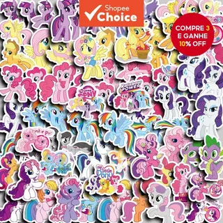 68pcs Autocolantes Fofinhos De Cartoon Pony Kids Diy Tool Para Garrafas De Água Artesanato De Laptop À Prova D'água em Oferta na Shopee