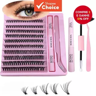 Conjunto De Cílios Postiços De Cluster Único De 200 Unidades-Rolo C , De Imitação De Vison , Comprimento De Mistura 10-1 em Oferta na Shopee