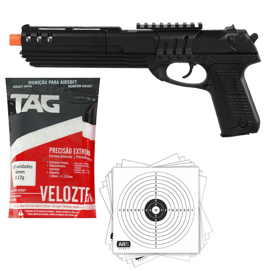 Pistola Airsoft M39G Desert Eagle 6mm Spring 200 FPS + BBs | Shopee Brasil