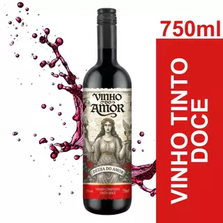 Vinho do Amor Tinto Doce 750ml Nacional Suave Premium Docinho