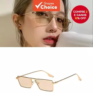 Óculos De Sol Femininos Com Armação Quadrada , Moda Praia , Sombra Leve Para O Verão , Itens Essenciais Diários/Externos em Oferta na Shopee