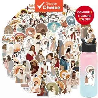 52Pcs Autocolante De Inspiração Religiosa Do Pai Grafite Adequado Para Laptop , Capacete , Decoração De Mesa em Oferta na Shopee