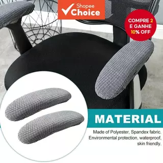 Conjunto De Almofadas Extensíveis Para Apoio De Braço , 2 Peças , Cadeiras De Escritório , Protege Os Braços , Manchas D em Oferta na Shopee