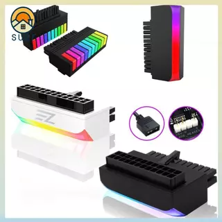SUEBR ATX 24 Pinos A 90 Graus , Adaptador De Tomada De Alimentação DIY Para Computador ARGB , Cabo Da Placa-Mãe