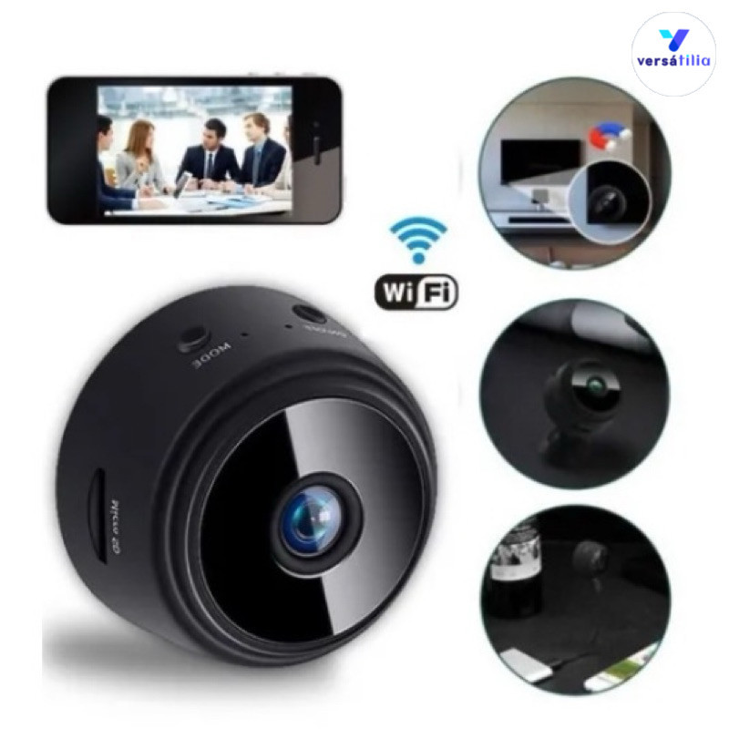 Câmera A9HD Visão Noturna Câmera Wifi 1080P Monitoramento e Segurança ...