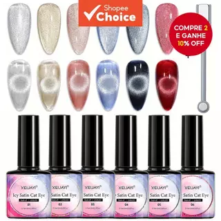 7pcs 6 Cores 8ml Efeito Camaleão Conjunto de Esmalte Gel Magnético UV Led Gato Olho Manicure Nail Art Kit em Oferta na Shopee