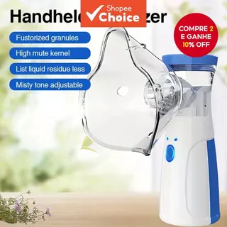 Inalador Nebulizador Portátil Para Crianças E Adultos-Ultrassônico De Baixa Densidade , Dispositivo Compacto De Cuidados em Oferta na Shopee