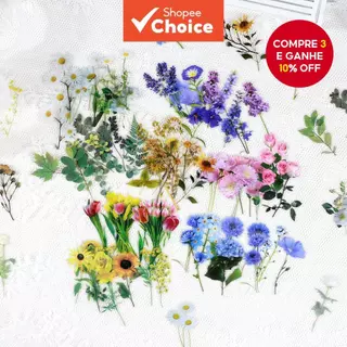 Adesivos Para Plantas De 40pcs/pack PET Flowers Daisy Decor Stationery for Junk Journal DIY Scrapbooking Rótulo De em Oferta na Shopee