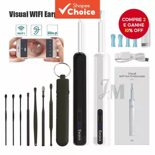 Kit De Limpeza De Ouvido Inteligente Sem Fio Para iPhone iPad Android em Oferta na Shopee