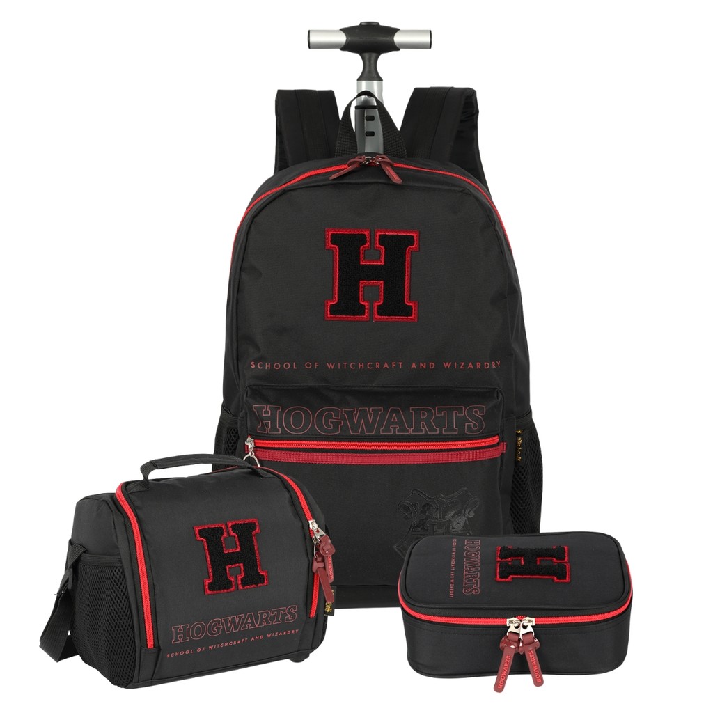 Kit Mochila Harry Potter De Rodinhas Lancheira E Estojo Box | Shopee Brasil