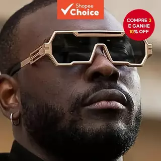 Óculos de sol de estilo Punk com peças conjuntas de Metal Moda Homem Mulher Tiro de Rua Templo Oco Óculos de sol em Oferta na Shopee