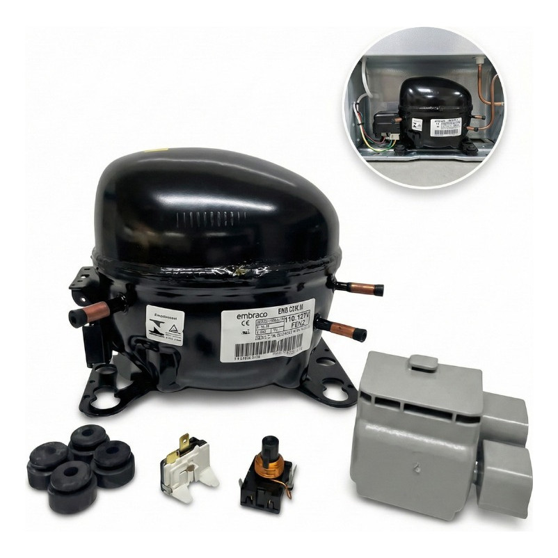 Compressor Embraco 1/4+ Emr80hlr R134 Coquinho Electrox | Shopee Brasil