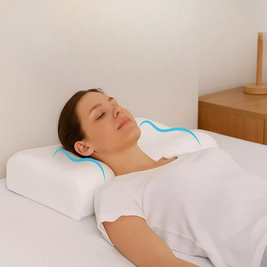 Travesseiro Cervical Ortopédico Apoio Pescoço Ergonômico Coluna Encosto ...