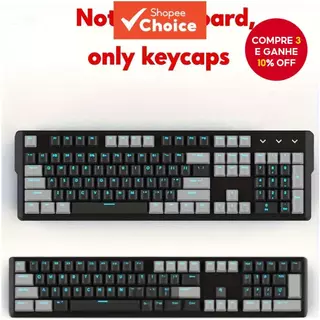 Kit De Teclas Transparentes Mecânicas Para Teclado De Jogos , Letras De Camada Adequadas A Maioria Das 61/64/66/68/84/87 em Oferta na Shopee