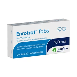 Enrotrat Ourofino Enrofloxacina 10 Comprimidos 100mg em Oferta na Shopee