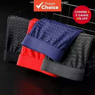 Cueca Boxer Respirável Masculina – Macia Grande E Plus Size Ajuste Confortável em Oferta na Shopee