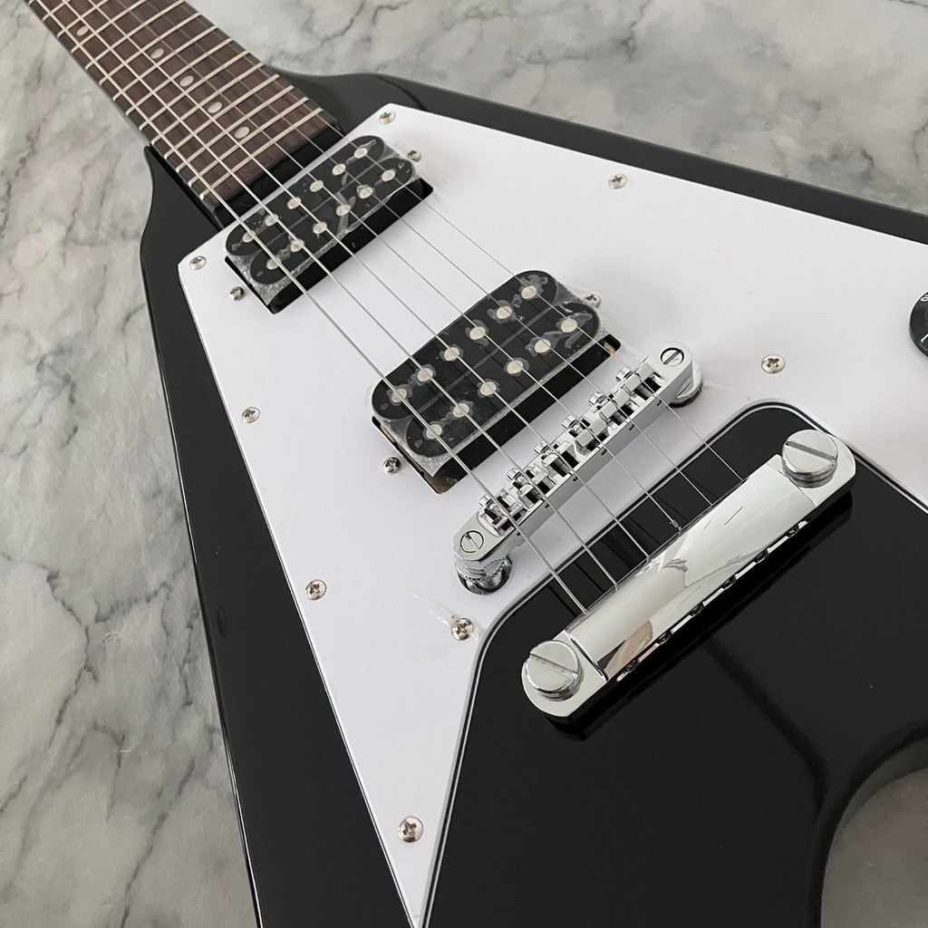 PLAYTECH Electric Guitar Flying V Type with 2 Humbucker Pickups