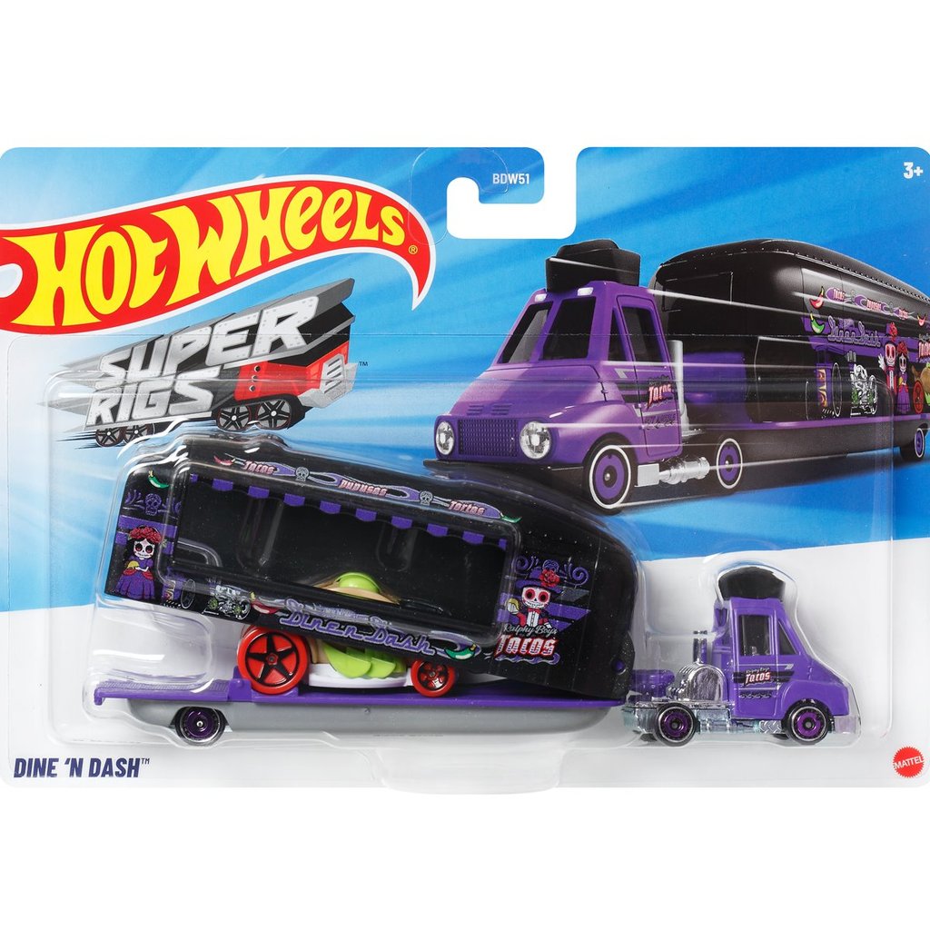Dine 'n Dash + Car-de-Asada - Caminhões de Transporte - Super Rigs - 1/ ...