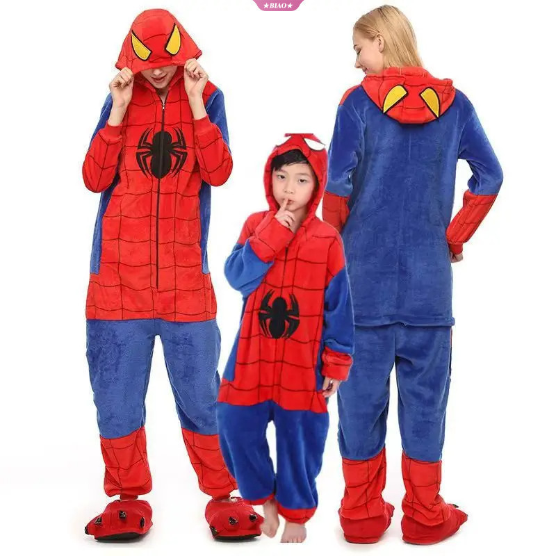 Pijamas de Flanela do Homem-Aranha da Marvel, Macacão Quente, Roupas ...