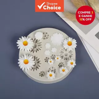 Daisy Crisântemo Selvagem Flor Forma Silicone Molde De Cozimento Fondant Ferramentas De Decoração Do Bolo Resina em Oferta na Shopee