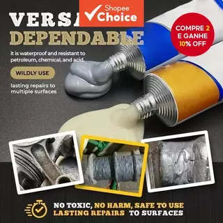 Cola Adesiva Para Reparo De Metal-A + B Ferro Aço Auto Radiador Vazamento Pluging E Soldagem Reparos Duráveis em Oferta na Shopee