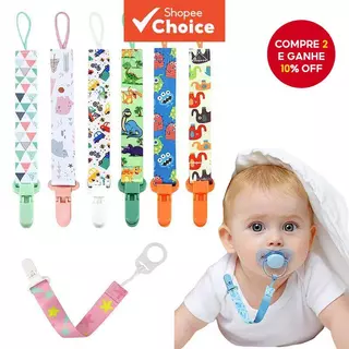 Kit De Suporte Para Chupeta De Bebê Com 3 , Linha De Mordida Estampa Fofa De Desenho Animado Meninos E Meninas De Natal em Oferta na Shopee