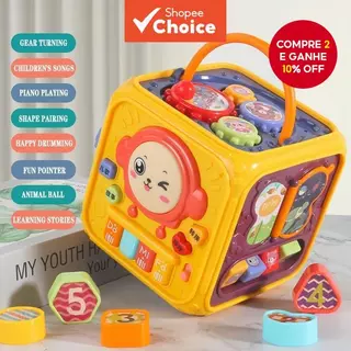 Brinquedos Educativos Interativos com Música e Jogo de Atividades 6 em 1 para 1 Ano e Aniversário Meninos e Meninas em Oferta na Shopee