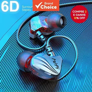SPRISE HiFi Dual Drive 6D Fones De Ouvido Estéreo Com Microfone Fio Fone Universal Controle De 3.5 Mm em Oferta na Shopee