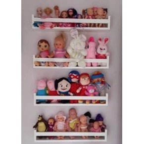 3 Prateleiras Decoração Branco 100% MDF Branco Nicho Parede Infantil Livros Quarto Sala Cozinha em Oferta na Shopee