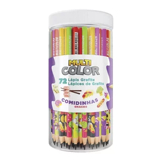 Lápis Multicolor Grafite Animais - Embalagem com 72 Unidades em Oferta na Shopee