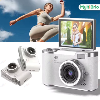 Câmera 4K Multifuncional Zoom 8x CCD 48MP Tela Giratória Compacta para Registro Estudantil e Viagens